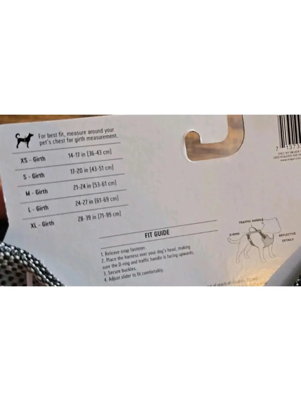 Meijer Multifunction Dog Harness Gray Small S 17